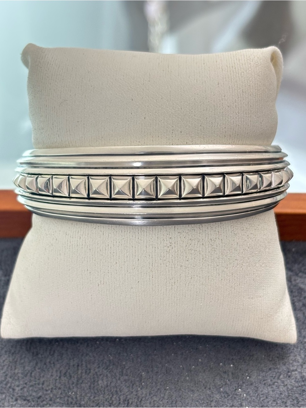 David Yurman Modern Renaissance Pyramid Cuff Bracelet-Medium